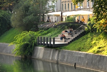 Megújult vízpart Ljubljanában - forrás: http://www.publicspace.org