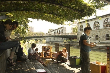 Megújult vízpart Ljubljanában - forrás: http://www.publicspace.org