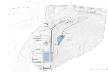 Helyszínrajz, tervezett állapot - építész: Rádler Luca