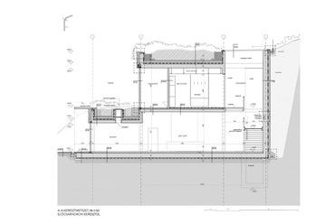 A-A keresztmetszet - építész: Rádler Luca