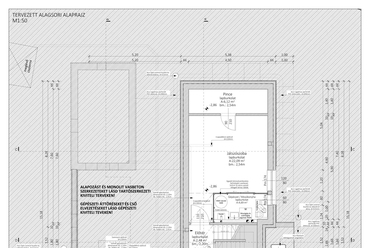 pinceszinti alaprajz - építész: Sztranyák Gergely