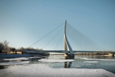 Új Duna-híd tervpályázat. Építész - Király Szabolcs, Takács Ákos