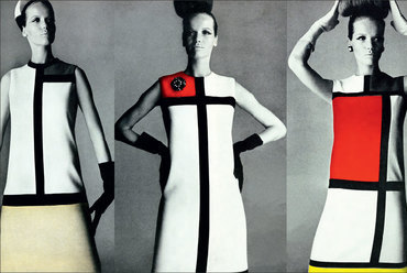 Piet Mondrian motívumai Yves Saint Laurent ruháin. 