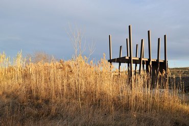 A rezervátum épületei Škocjanski zatok, Koper, Szlovénia. Ravnikar-Potokar építésziroda. Fotók Virginia Vrecl, Miran Kambič