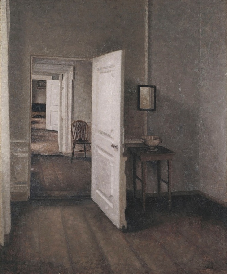 Vilhelm Hammershoi dán festő The Four Rooms című alkotása