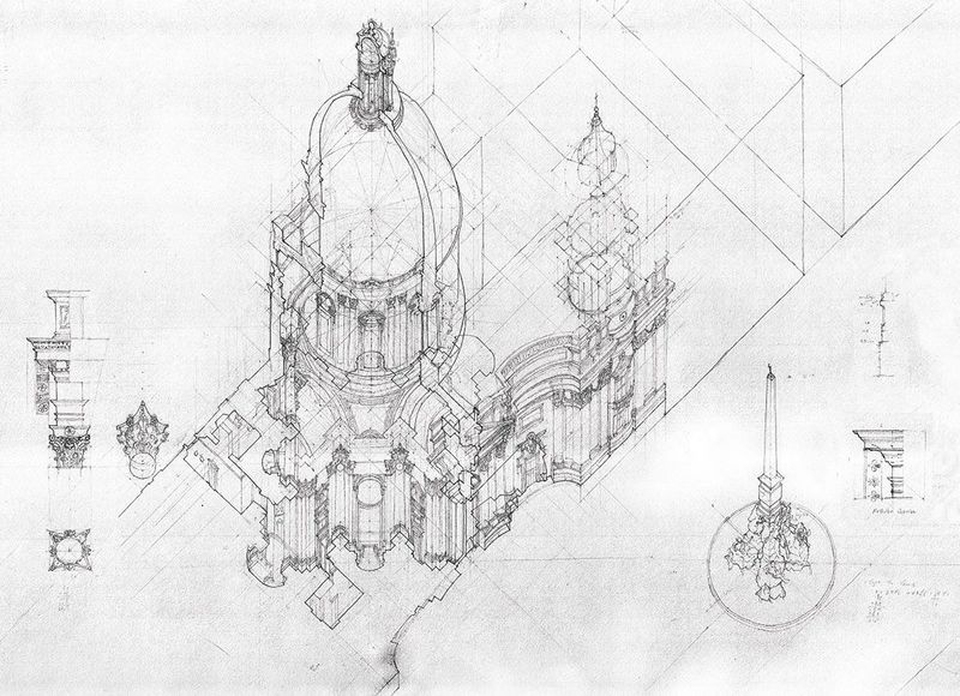 Winston Yuen: Dualities and Multiplicities. Sant’ Agnese in Agone. Winston Yuen. Toll papíron, 1060 × 680mm