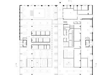 A LocHal Közösségi Könyvtár Tilburgban, Hollandiában, Alaprajz, Forrás: CIVIC Architects 