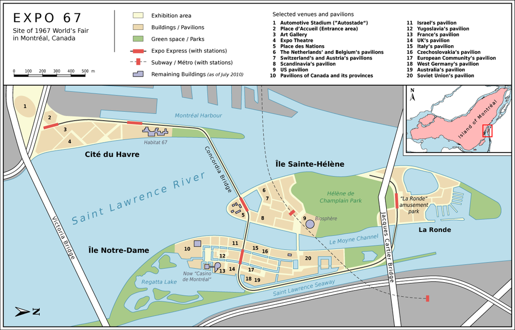 Az 1967-es montréali világkiállítás terve