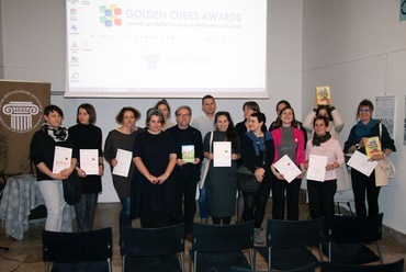 Díjazottak a Golden Cubes Awards díjátadón, a MÉSZ székház Kós Károly Termében