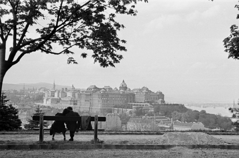 A Budai Vár a Gellérthegyről nézve 1940-ben - forrás: Barbjerik Ferenc, FORTEPAN