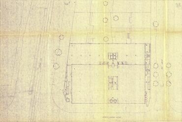 I-II. emeleti alaprajz. Építész tervezők: Lázár Antal, Reimholz Péter, 1970 – Lechner Tudásközpont, Dokumentációs Központ / Tervtár, Iparterv