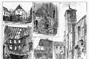 A földrengés pusztítása Zágrábban. Kép: Vasárnapi Ujság, 1880/49. Forrás: Arcanum Digitális Archívum