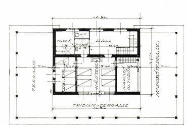 A sportklubház emeleti alaprajza. Tér és Forma 2 (1929) 3. 93.