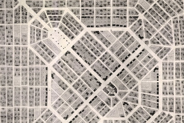 Fleischl Róbert helyszínrajza a kispesti Sárkány utcai munkástelep kialakítására. Forrás: Építő Ipar, 1908/47., 439. o.