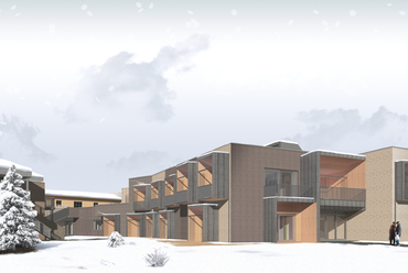 Vadsø demensotthon és napközi foglalkoztató központ. Téli látvány. Kép: NITEO