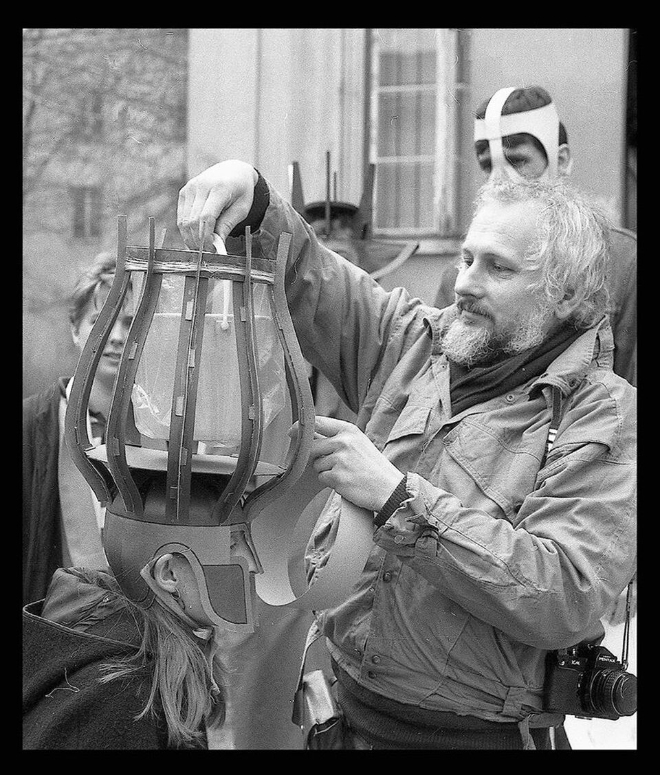 Scherer József az Alapképző oktatójaként, 1987-ben. Fotó: Gollob József, Csipes Antal jóvoltából