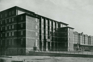 Budapest, Nagyvásártelep 1932-ben, tervező: Münnich Aladár, kivitelező: Fejér Lajos és Dános László (FSZEK, Budapest Gyűjtemény)