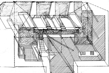 Saját lakás a Garas utcában, tetőtérbeépítés, 1983 – terv: Ungár Péter