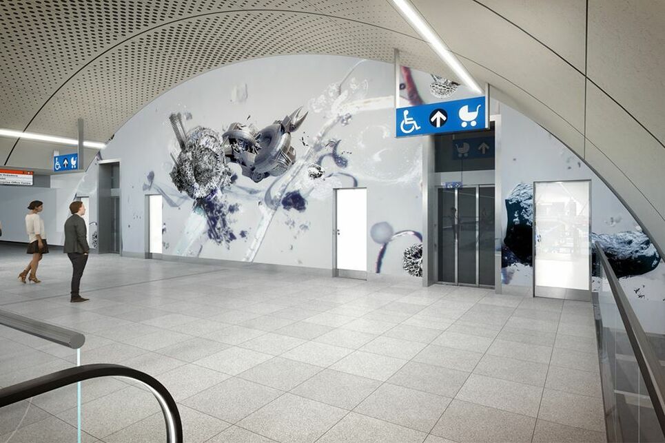 Jakub Nepraš terve a Pankrác megállóhoz. Forrás: Metroprojekt Praha