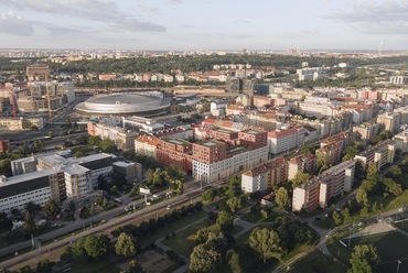 A Residence Vysocany tervpályázat nyertes terve. Építész: ADNS architekti