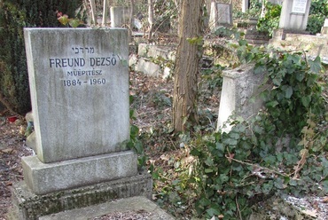Freund Dezső sírja a Farkasréti zsidó temetőben (Halász László felvétele)