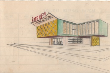Étterem terve konzolosan előrenyúló emeletekkel, 1962.