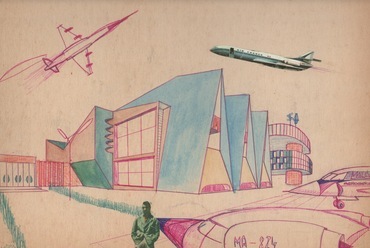 A leglátványosabb tervek egyike, egy futurisztikus reptér, 1963.