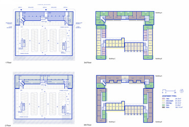 Általános szintek alaprajza. Építészet: T2.a, A-Platz