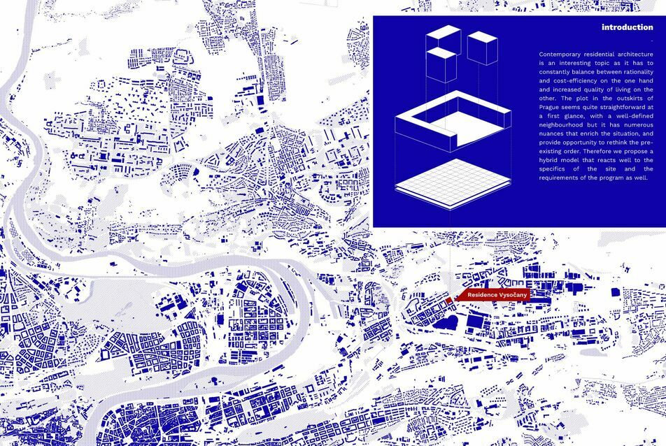 Hibrid modell – Az Építész Stúdió terve a Residence Vysocany tervpályázaton