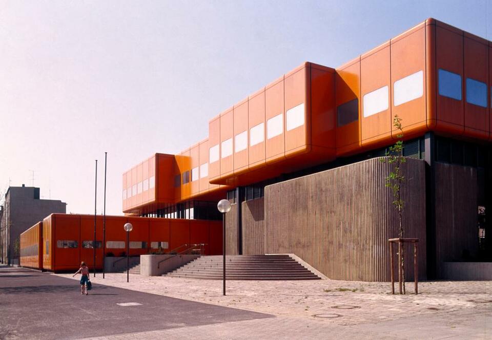 Oberstufen-iskolacentrum Wedding, Berlin (Pysall, Jensen, Stahrenberg & Partner, 1976). Fotó © Sammlung für Architektur und Ingenieurbau der TU Braunschweig, Pysall, Stahrenberg und Partner PSP