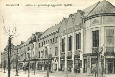 Kecskemét, a Városi Kaszinó az 1910-es években, tervező: Jánszky Béla és Szivessy Tibor (képeslap) 