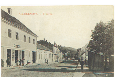 Alsó-Lendvai Takarékpénztár  és utcakép, 1905