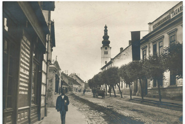 Alsó-Lendvai Takarékpénztár  és utcakép, 1932