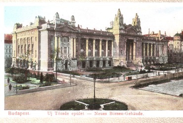Tőzsdepalota régi képeslapon, 1914 – forrás: Wikipedia