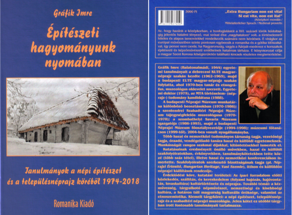 Gráfik Imre: Építészeti hagyományok nyomában / Tanulmányok a népi építészet és a településnéprajz köréből 1974-2018 című könyv borítója