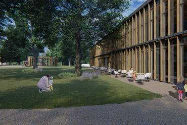 Terasz - A Bakonyi Természettudományi Múzeum új épülete - építész: Kövesdi Andrea