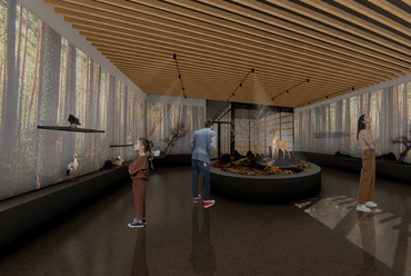 Kiállítótér - A Bakonyi Természettudományi Múzeum új épülete - építész: Kövesdi Andrea