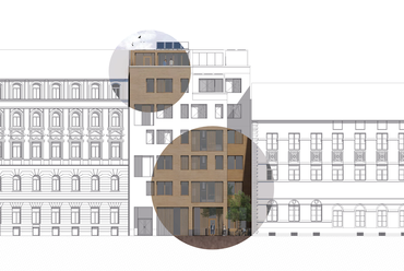Utcafronti homlokzat textúra - Lelkek háza - építész: Deák Andrea Roxána