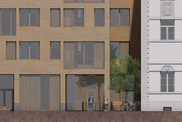 Utcafronti homlokzat részlet - Lelkek háza - építész: Deák Andrea Roxána