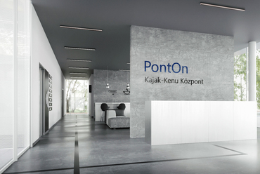 Recepció - PontOn Kajak-Kenu Központ - építész: Bodó Katalin Zsanett 