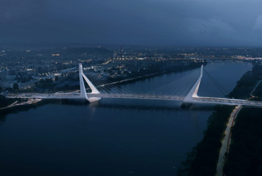 Új Duna-híd – tervező: UNStudio, BuroHappold. Kép: Budapest Fejlesztési Központ, ujdunahid.hu