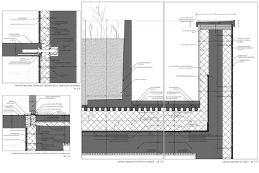 Társasház, Miskolc – részletrajzok – Terv: Peitl Péter / BME Építészmérnöki Kar Lakóépülettervezési Tanszék