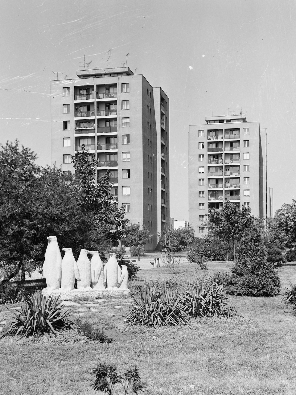 Budapest, XVIII. Lakatos utcai lakótelep 1975-ben - tervező: Brenner (VII) János - forrás: Fortepan/Kádas Tibor