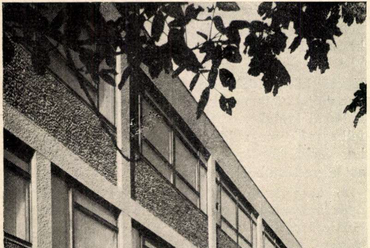 Budapest, Ménesi út, Agrártudományi Egyetem 1951-ben, tervező: Lauber László és Szendrői Jenő (Magyar Építőművészet, 1951/1-2., 10. o.)