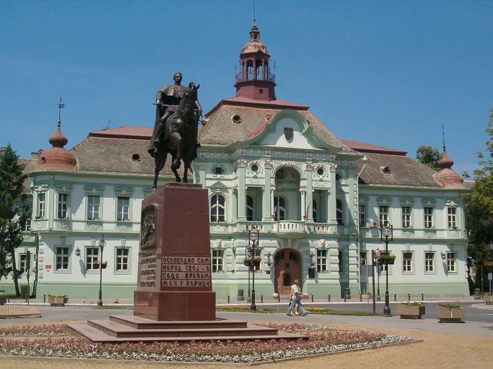 Nagybecskerek, Városháza, tervező: Lechner Ödön és Pártos Gyula, kivitelező: Neuschloss Miksa és Fia cég (Wikipedia)