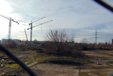 Építkezés a Vágóhíd tér szomszédságában. Fotó: Székely Örs
