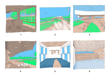 Storyboard - Hajdúszoboszló Multifunkciós Rendezvénycsarnok - építész: Máté Tamás, Vass-Eysen Áron / BIVAK