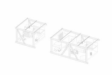 Lakás axonometria – Fórum – építész: Szabó Ákos