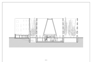 C-C metszet – Temető – építész: Baki Áron