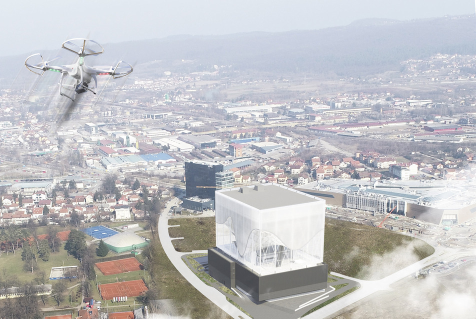 Felhő a kocka fölött: a Banja Luka-i multifunkciós rendezvényközpont első díjas terve